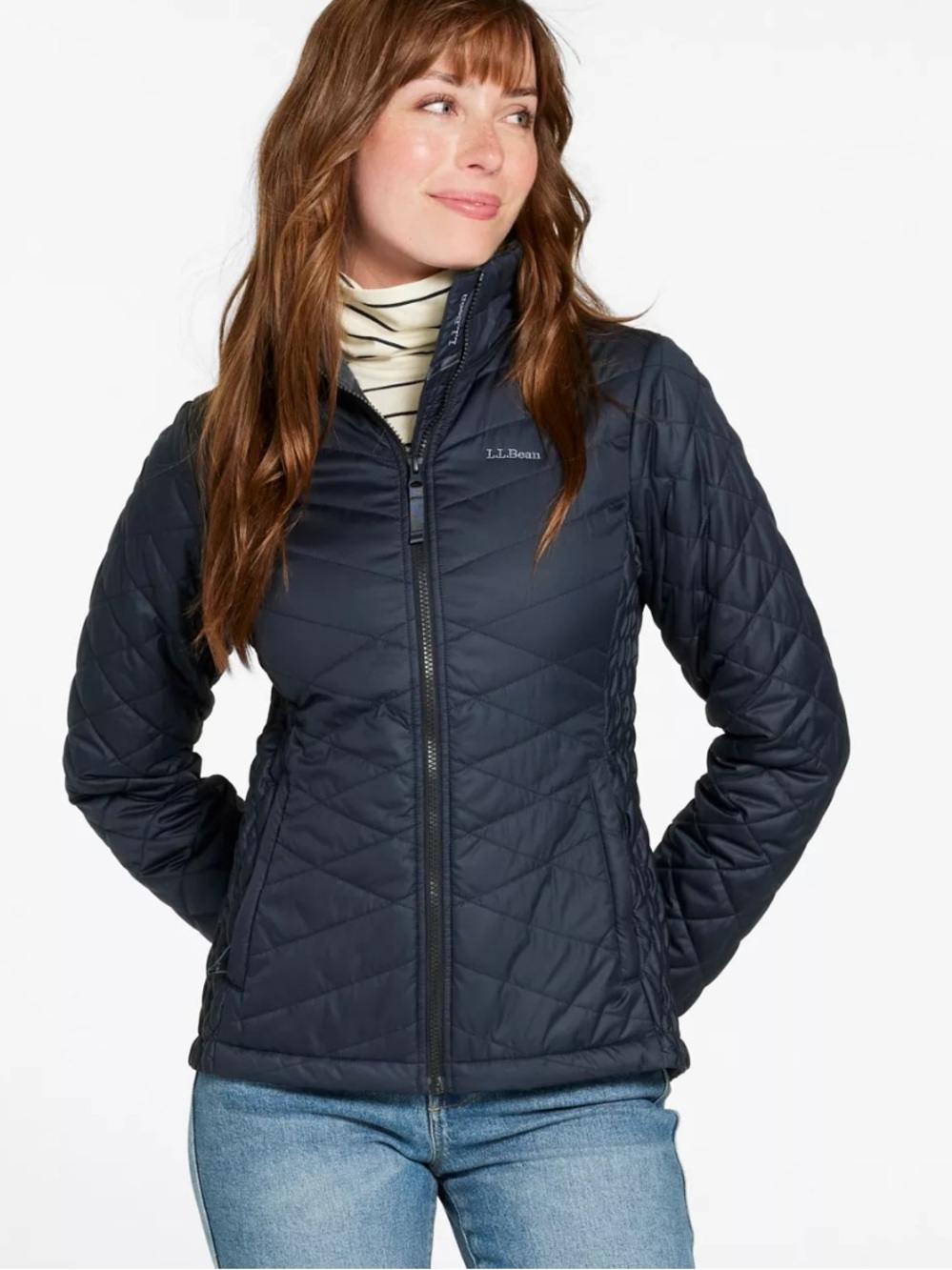 LL Bean Fleece-Lined PrimaLoft Jacket